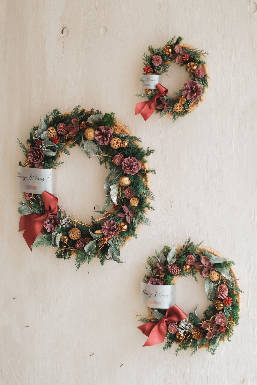 ◆11/12からお届け可能・クリスマス限定◆Disc Wreath/ディスクリース フォレストノエル/ドライフラワー&プリザーブドフラワー