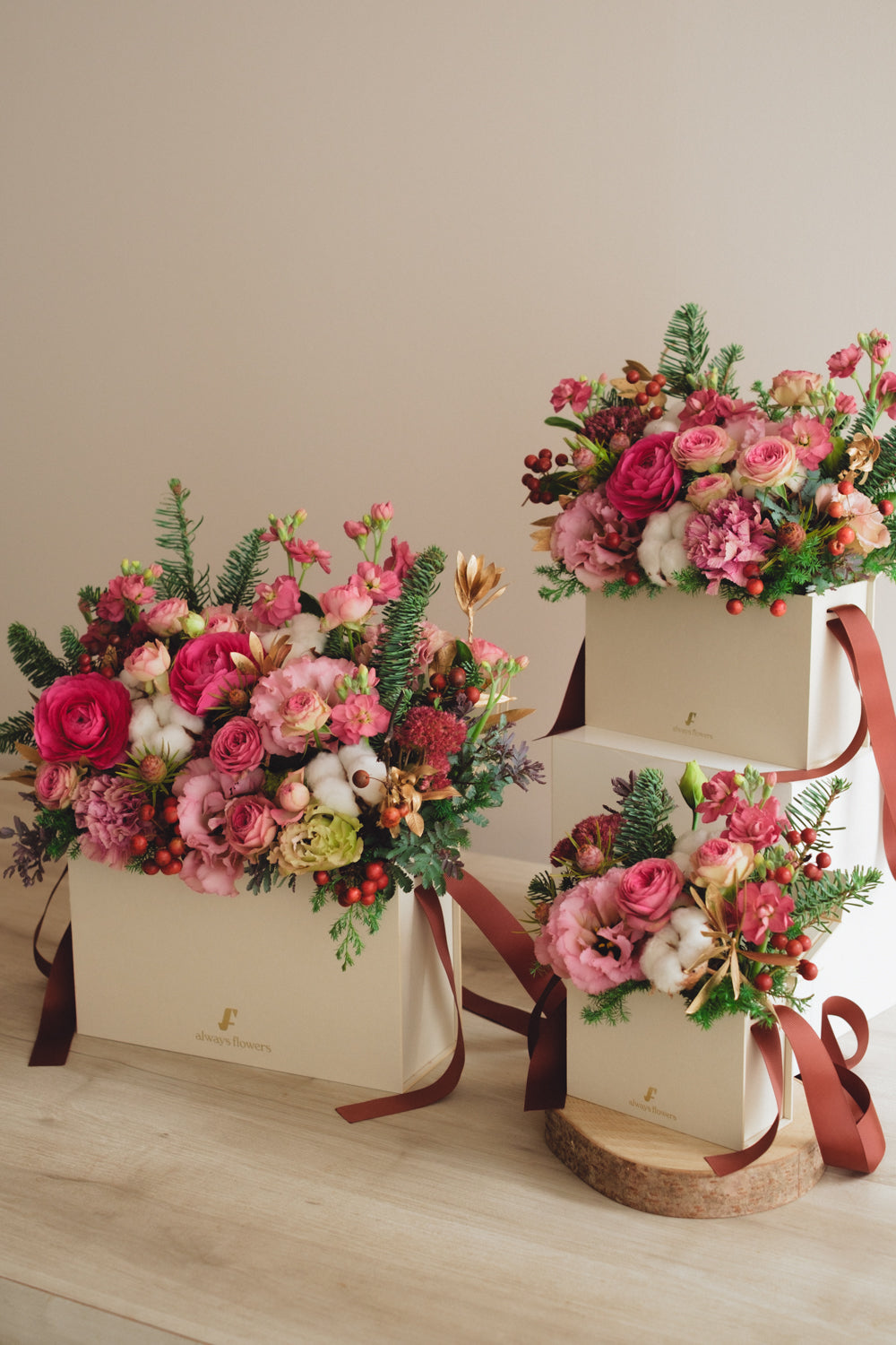 ◆11/29-12/26お届け限定◆Flower BAG No.1/フラワーバッグアレンジ ローズクォーツ/生花