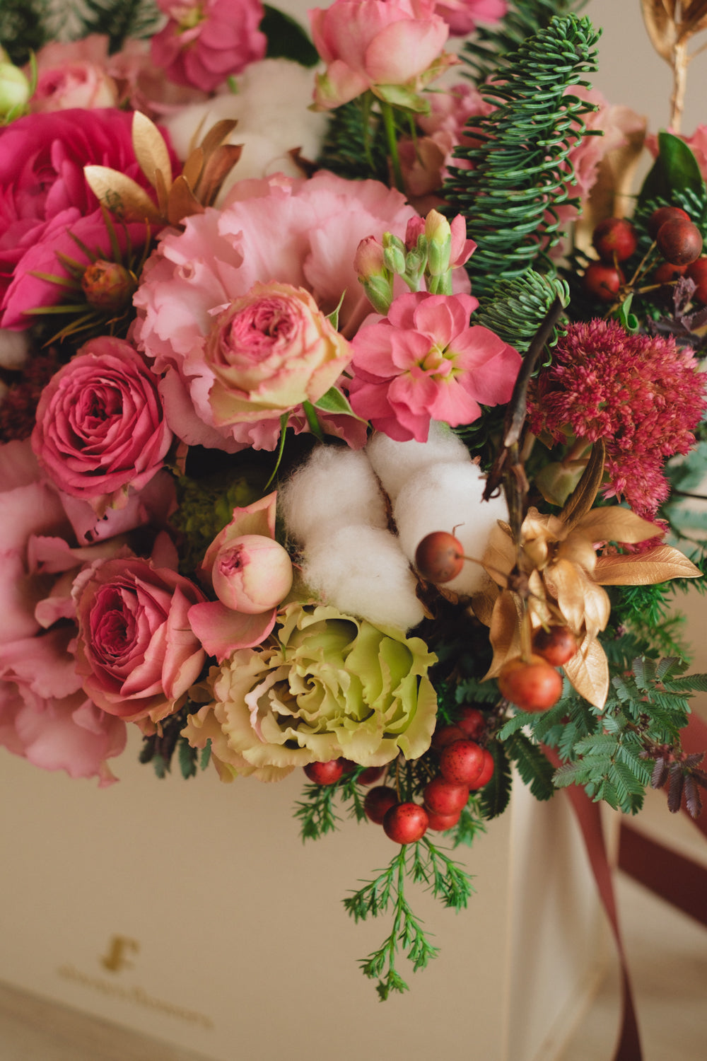 ◆11/29-12/26お届け限定◆Flower BAG No.1/フラワーバッグアレンジ ローズクォーツ/生花