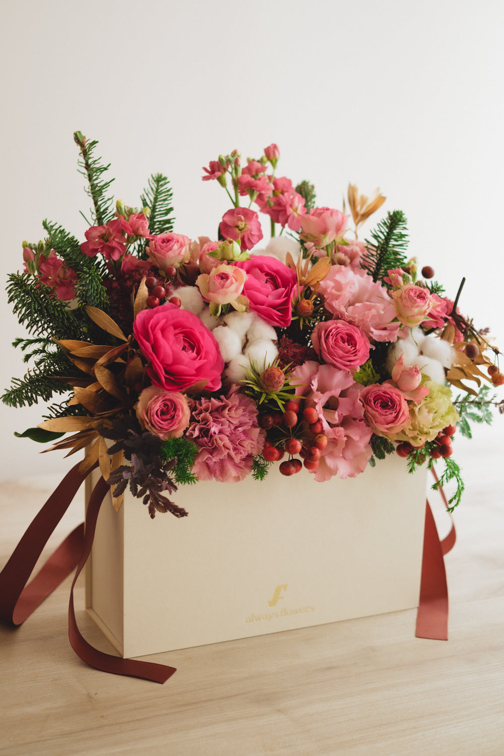 ◆11/29-12/26お届け限定◆Flower BAG No.1/フラワーバッグアレンジ ローズクォーツ/生花