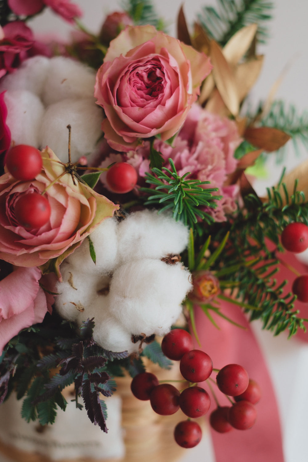 ◆11/29-12/26お届け限定◆Flower BAG No.2/フラワーバッグアレンジ ピンクスピネル/生花