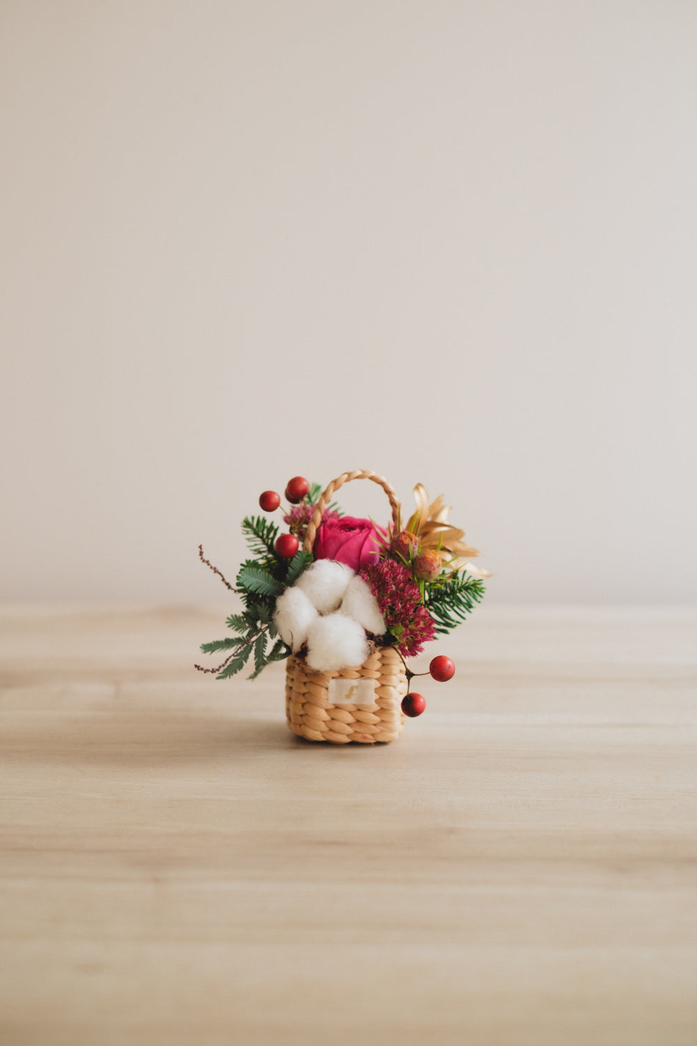 ◆11/29-12/26お届け限定◆Flower BAG No.3/フラワーバッグアレンジ ピンクジルコン/生花