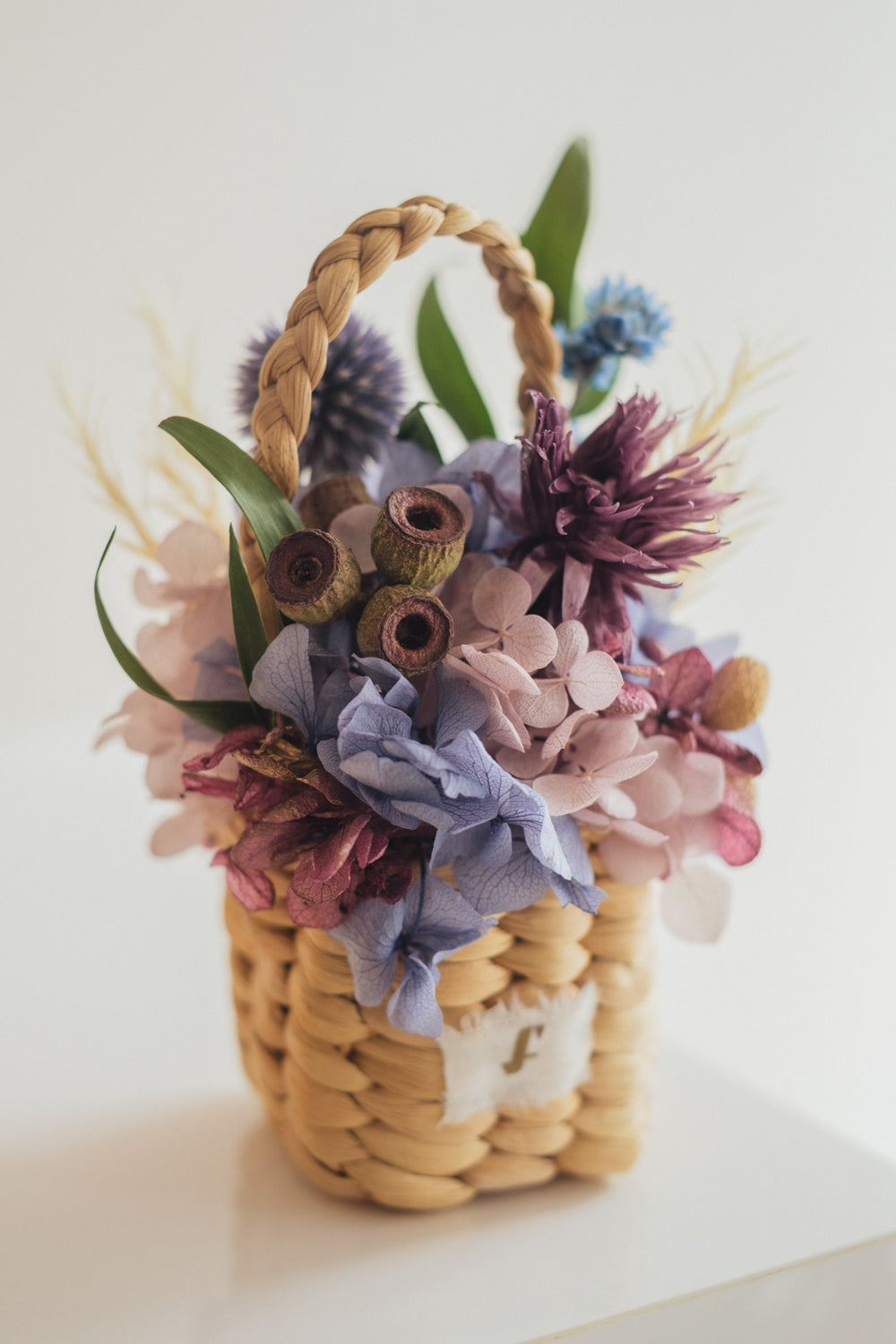 ◆季節限定デザイン◆Flower BAG No.3 /スクエアカゴバッグ オーセンティック/ドライ・プリザーブドフラワー