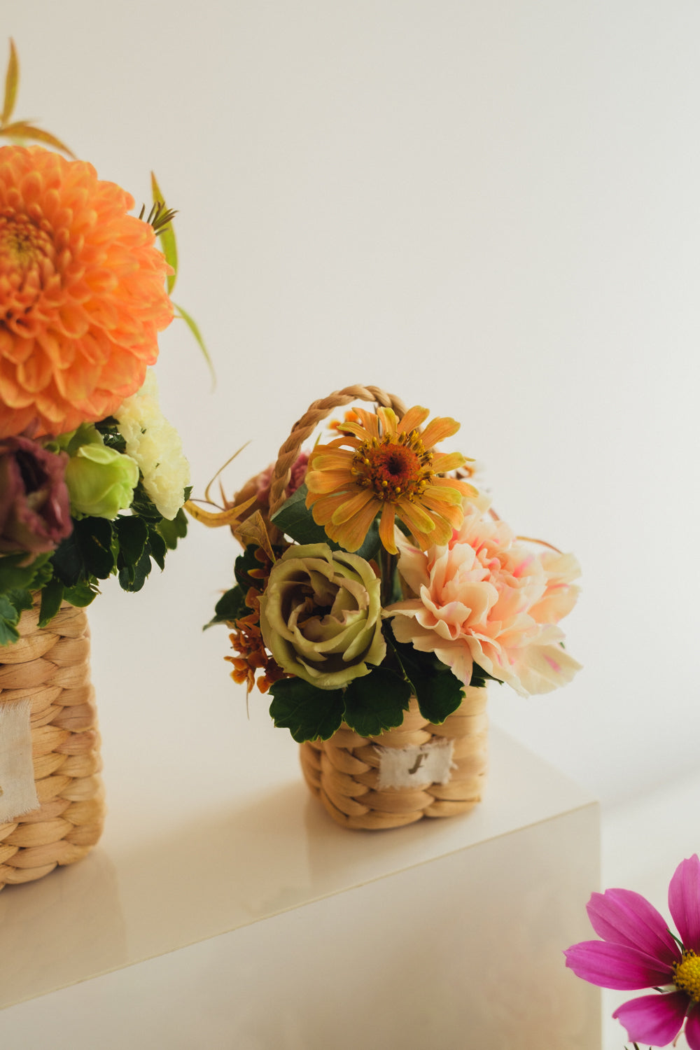 ◆9/24-10/31お届け限定◆Flower BAG No.3 /スクエアカゴバッグ オータムパレット/生花