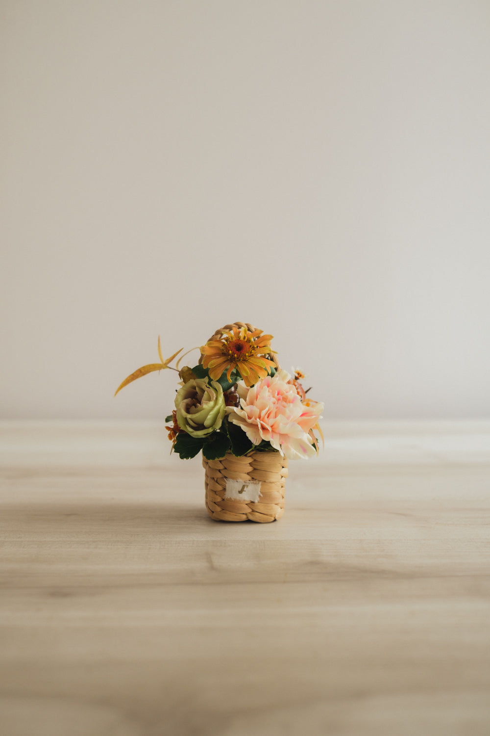 ◆9/24-10/31お届け限定◆Flower BAG No.3 /スクエアカゴバッグ オータムパレット/生花