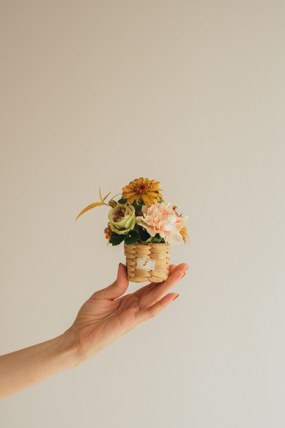 ◆9/24-10/31お届け限定◆Flower BAG No.3 /スクエアカゴバッグ オータムパレット/生花