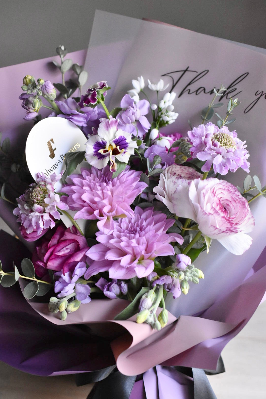 Message Bouquet/メッセージブーケ パープル/生花・花束