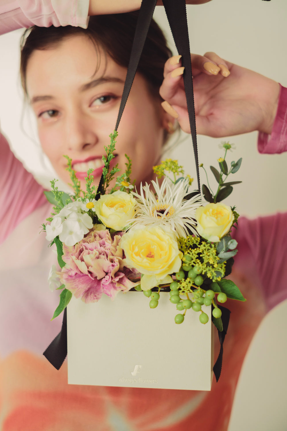 Flower BAG No.1/フラワーバッグアレンジ イエロー/生花