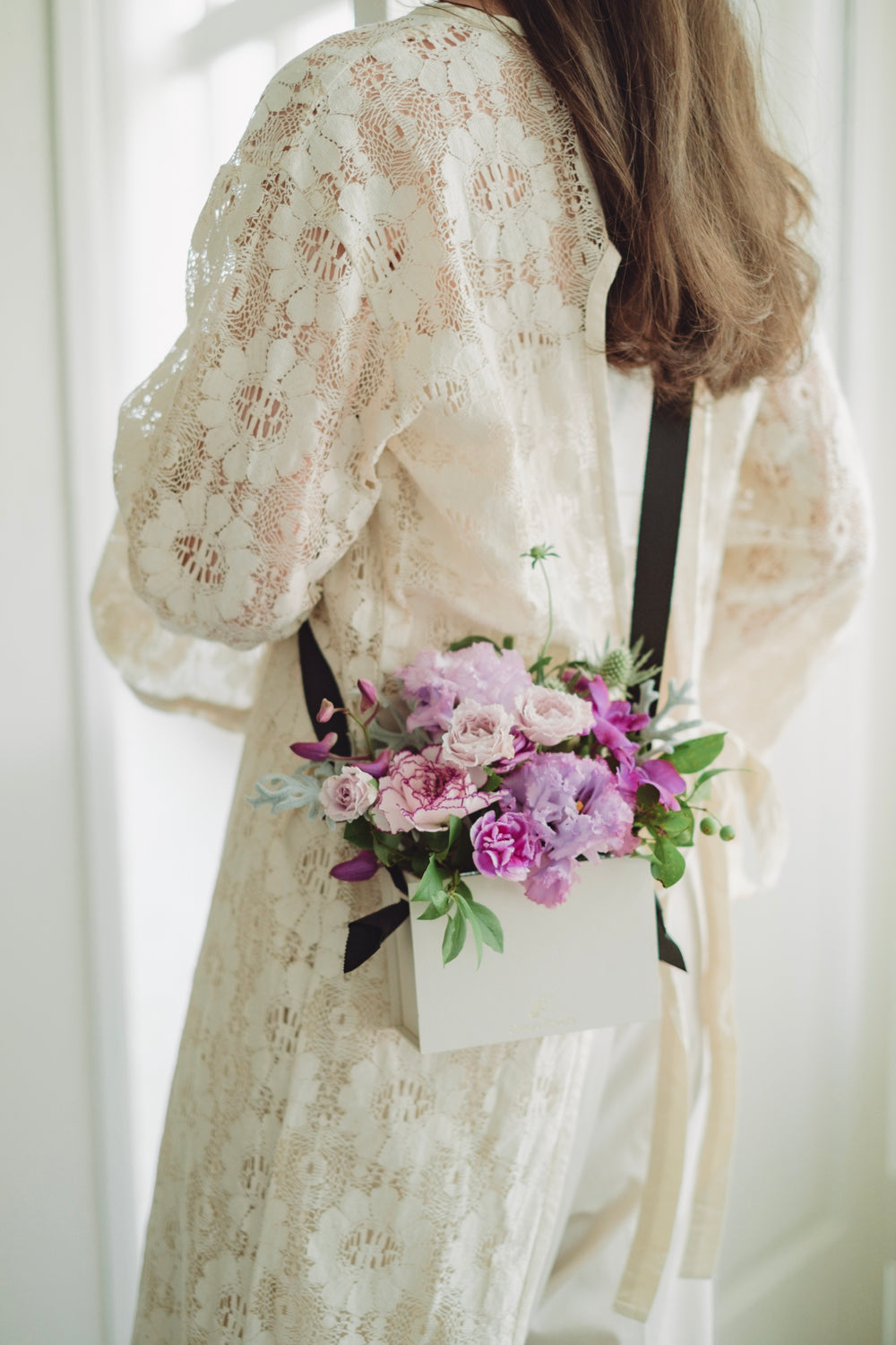 Flower BAG No.1/フラワーバッグアレンジ パープル/生花