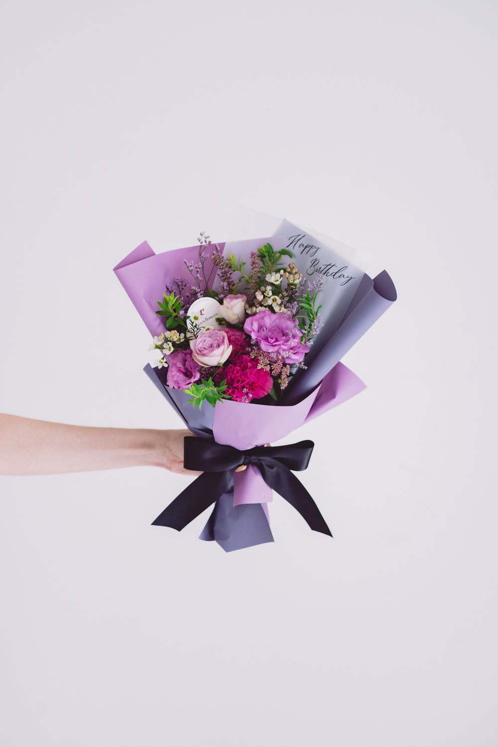 【オーダー】Message Bouquet／メッセージブーケ　ブルー＆パープル／生花・花束