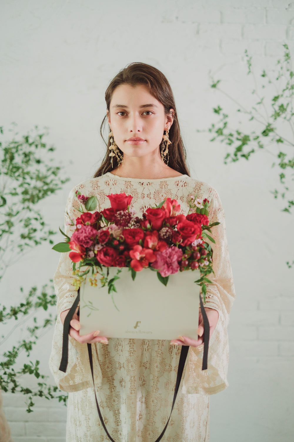 Flower BAG No.1/フラワーバッグアレンジ レッド/生花