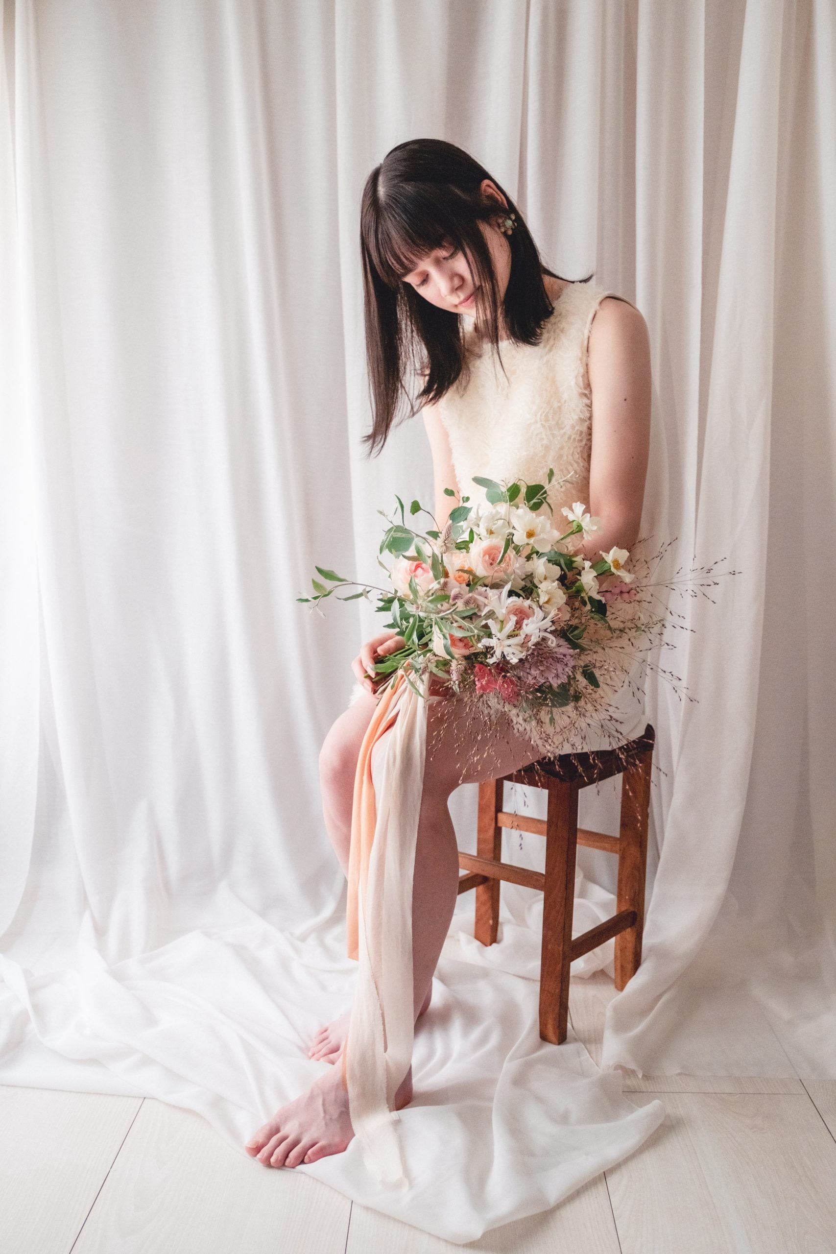 【エリア限定】Wedding Bouquet／オーダーデザインサンプル／ フレッシュフラワー／No.13