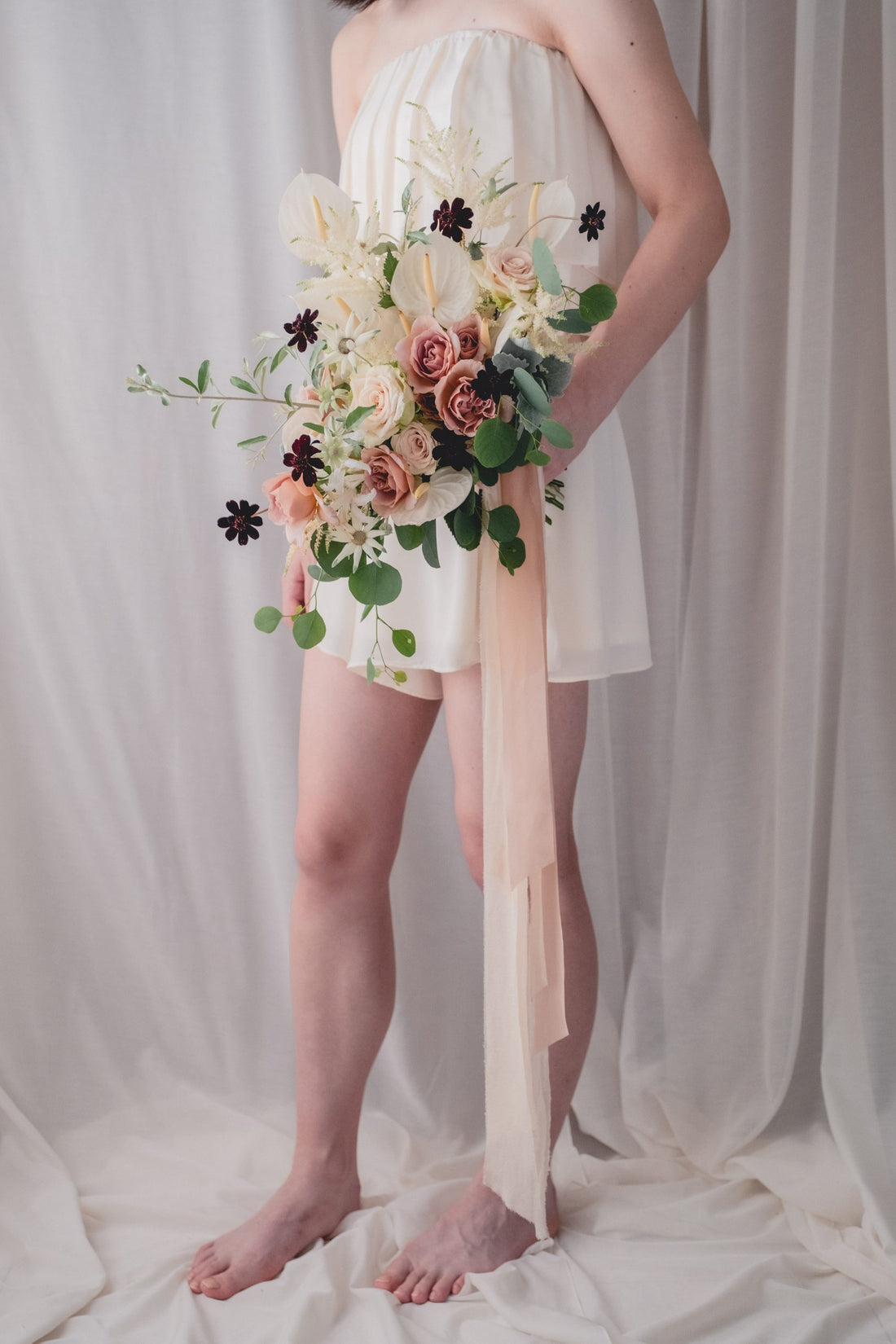 【エリア限定】Wedding Bouquet/オーダーデザインサンプル/ フレッシュフラワー/ニュアンスホワイト