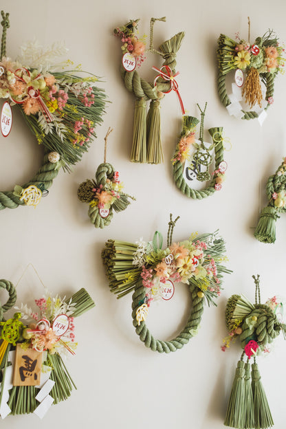 数量限定2026・SHIMEKAZARI◆しめ飾り　OKAZARI SANBYOUSHI／ドライ＆プリザーブドフラワー