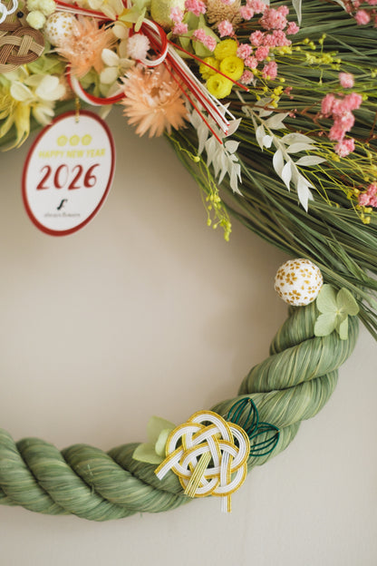 数量限定2026・SHIMEKAZARI◆しめ飾り　OKAZARI MARU／ドライ＆プリザーブドフラワー