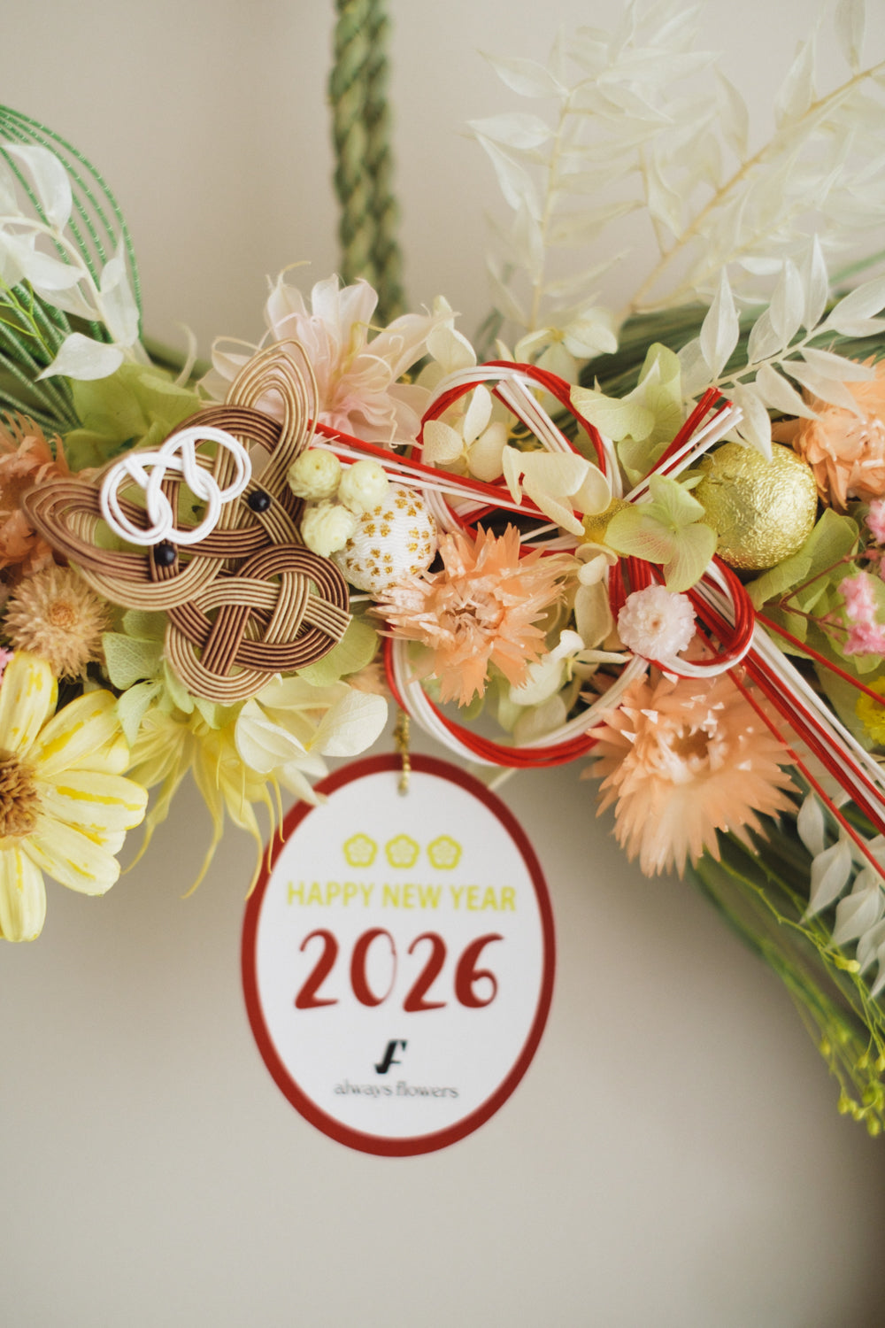 数量限定2026・SHIMEKAZARI◆しめ飾り　OKAZARI MARU／ドライ＆プリザーブドフラワー