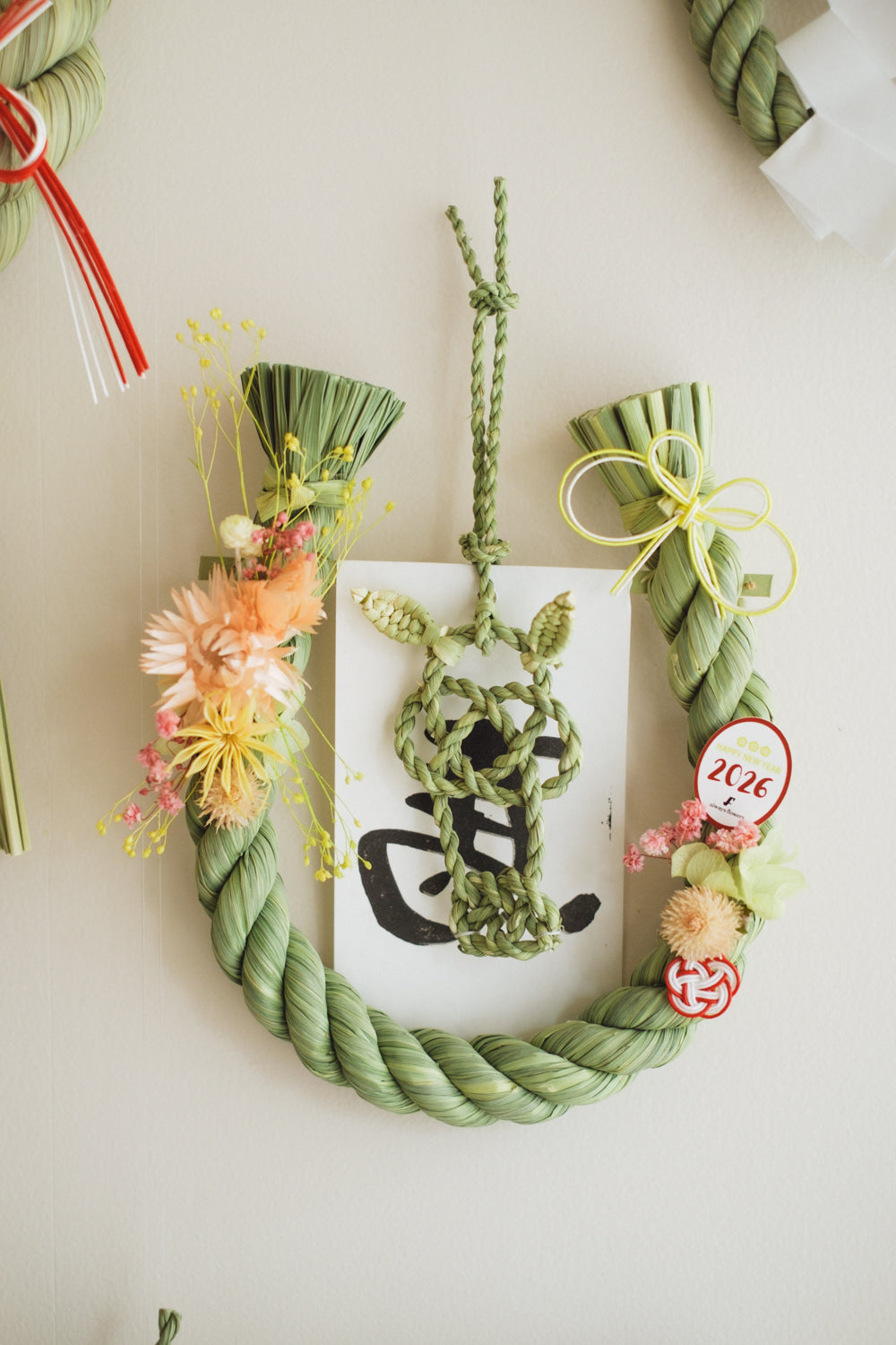 数量限定2026・SHIMEKAZARI◆しめ飾り　OKAZARI UMA／ドライ＆プリザーブドフラワー