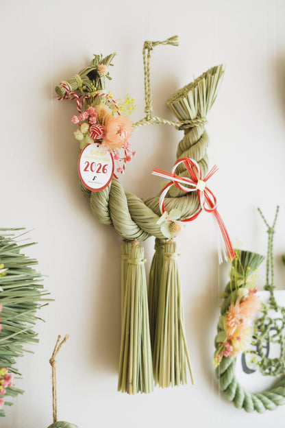 数量限定2026・SHIMEKAZARI◆しめ飾り　OKAZARI UMA／ドライ＆プリザーブドフラワー