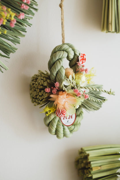 数量限定2026・SHIMEKAZARI◆しめ飾り　OKAZARI SANBYOUSHI／ドライ＆プリザーブドフラワー