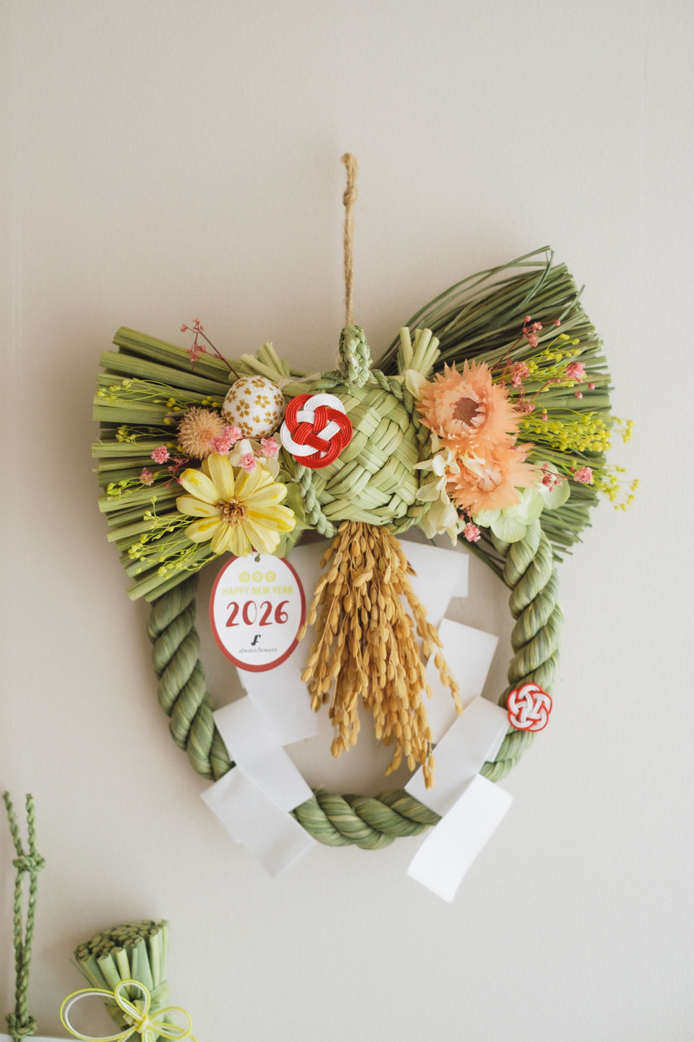 数量限定2026・SHIMEKAZARI◆しめ飾り　OKAZARI MARU／ドライ＆プリザーブドフラワー