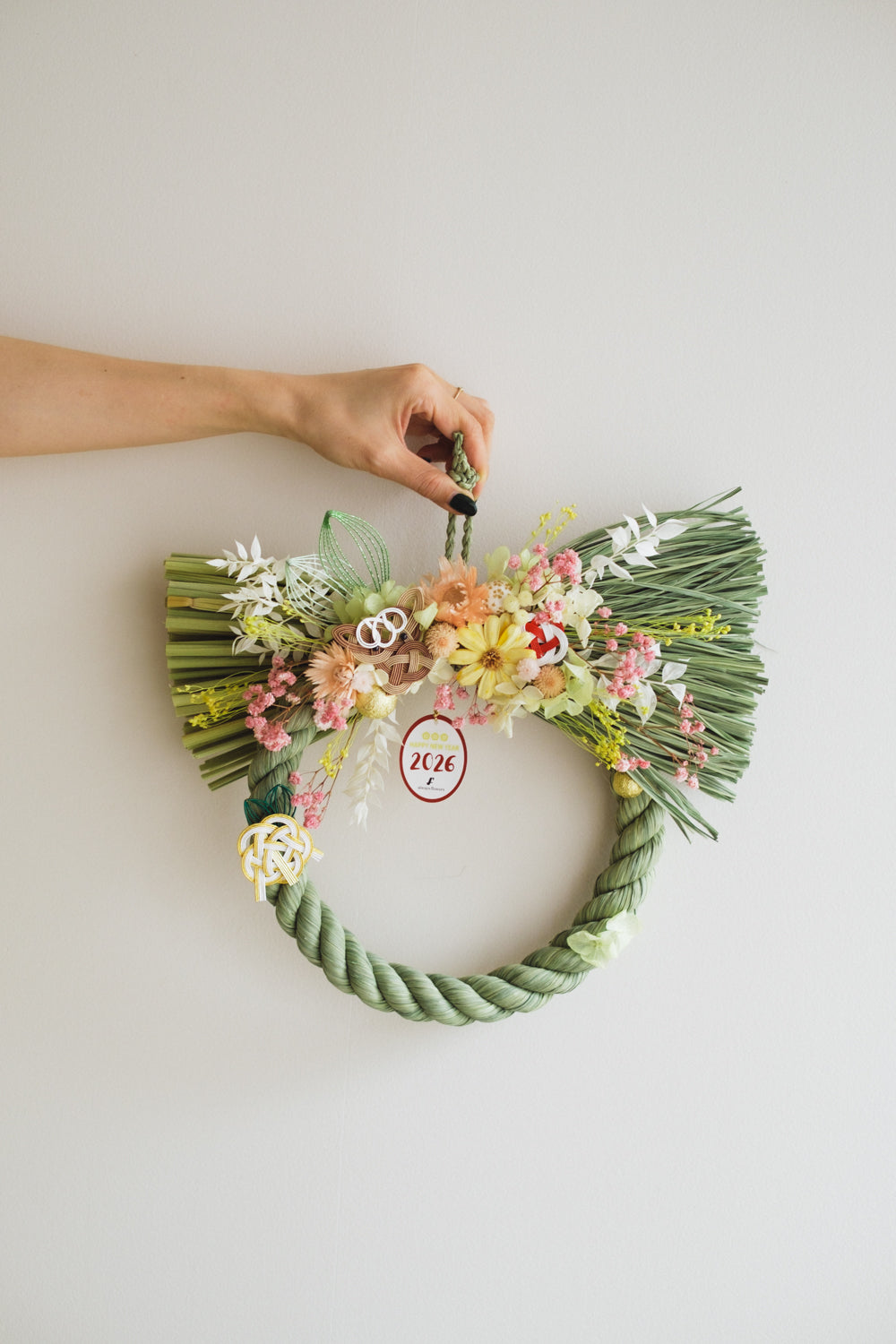 数量限定2026・SHIMEKAZARI◆しめ飾り　OKAZARI MARU／ドライ＆プリザーブドフラワー