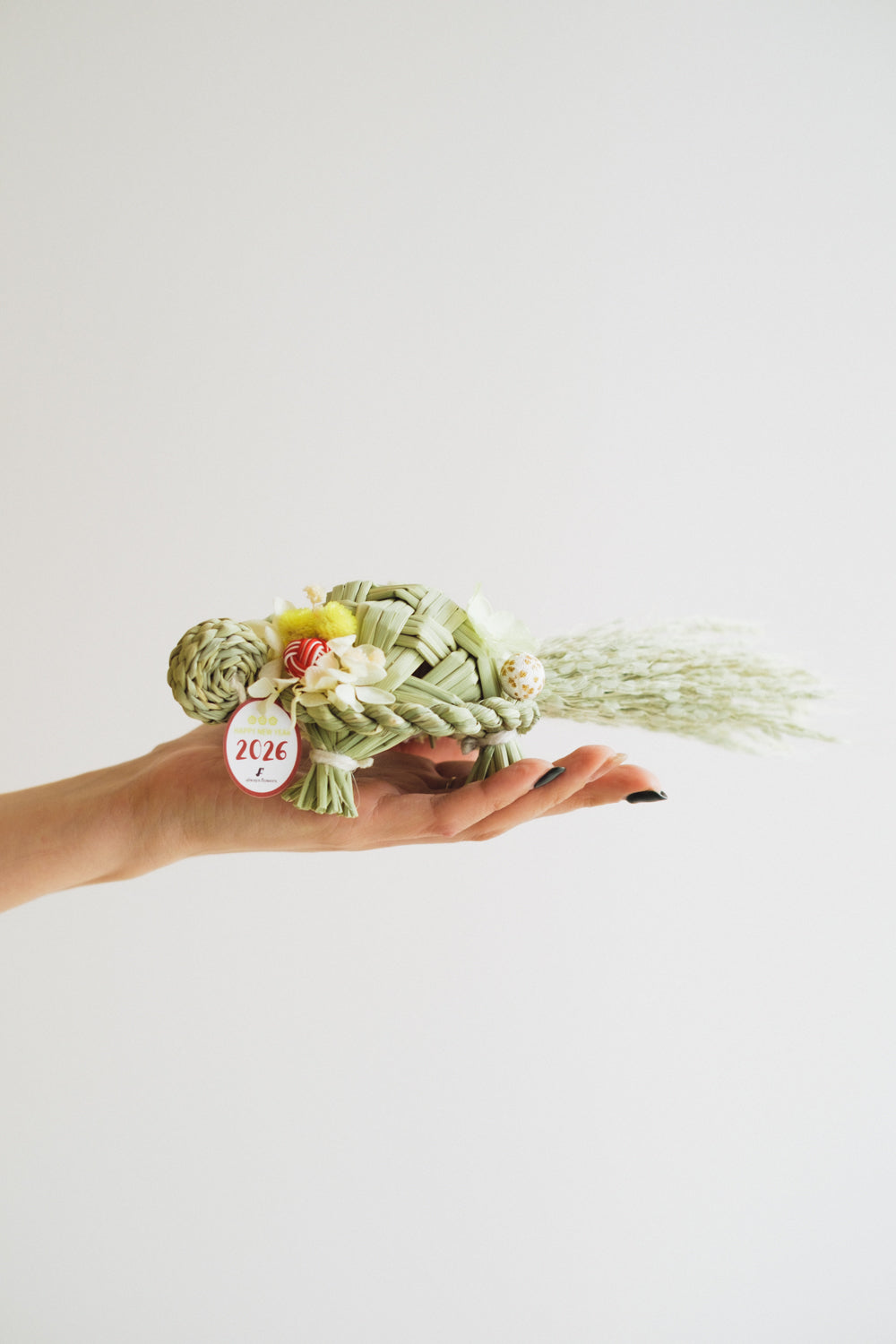 数量限定2026・SHIMEKAZARI◆しめ飾り　OMEKASHI KAME／ドライ＆プリザーブドフラワー