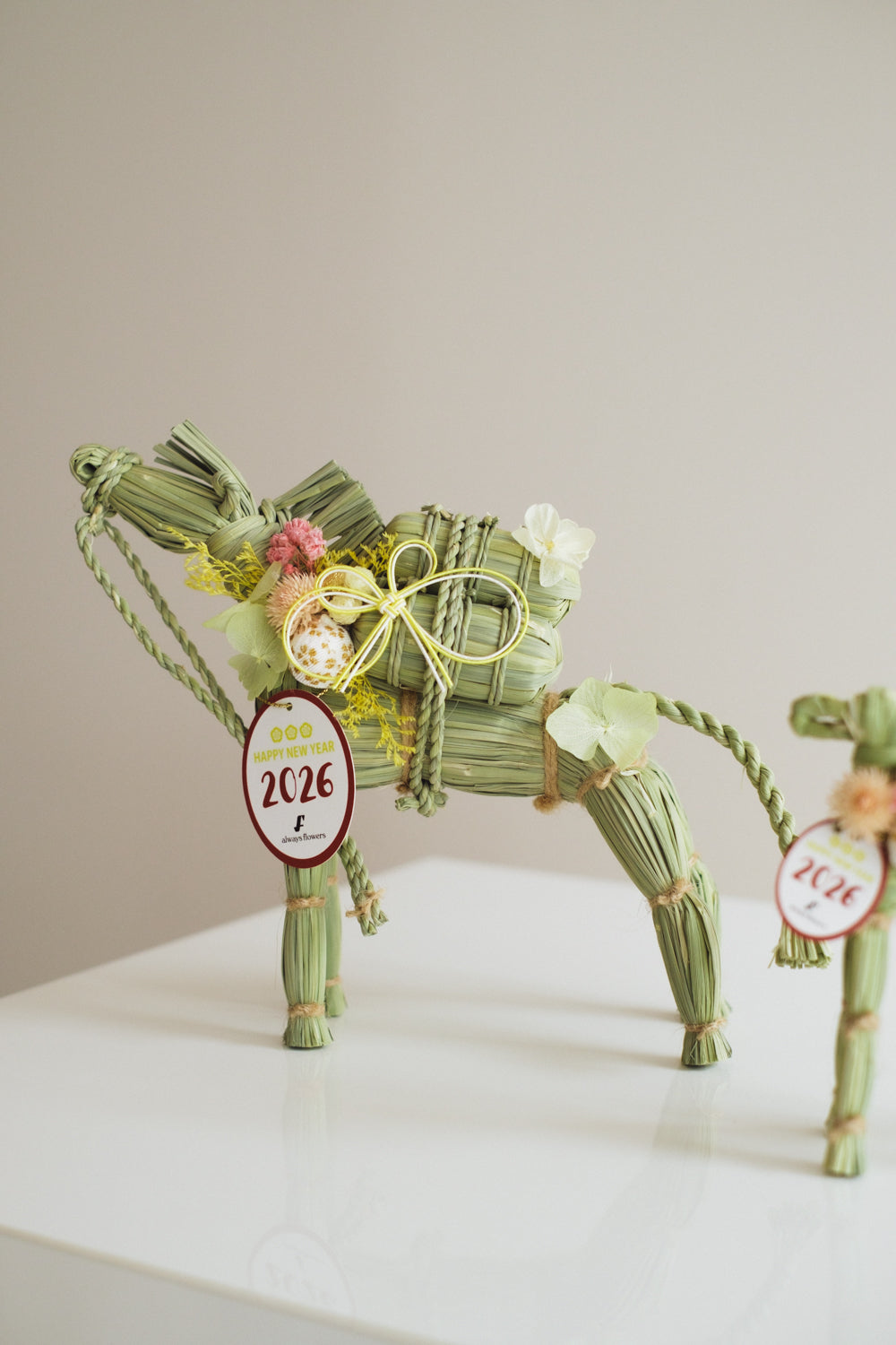 数量限定2026・SHIMEKAZARI◆しめ飾り　OKAZARI UMA／ドライ＆プリザーブドフラワー