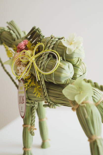 数量限定2026・SHIMEKAZARI◆しめ飾り　OKAZARI UMA／ドライ＆プリザーブドフラワー