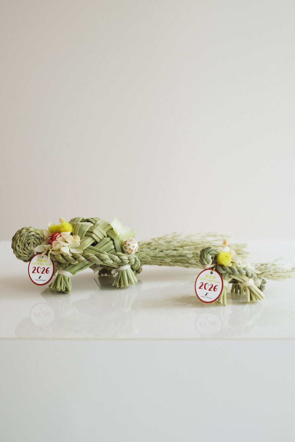 数量限定2026・SHIMEKAZARI◆しめ飾り　OMEKASHI KAME／ドライ＆プリザーブドフラワー