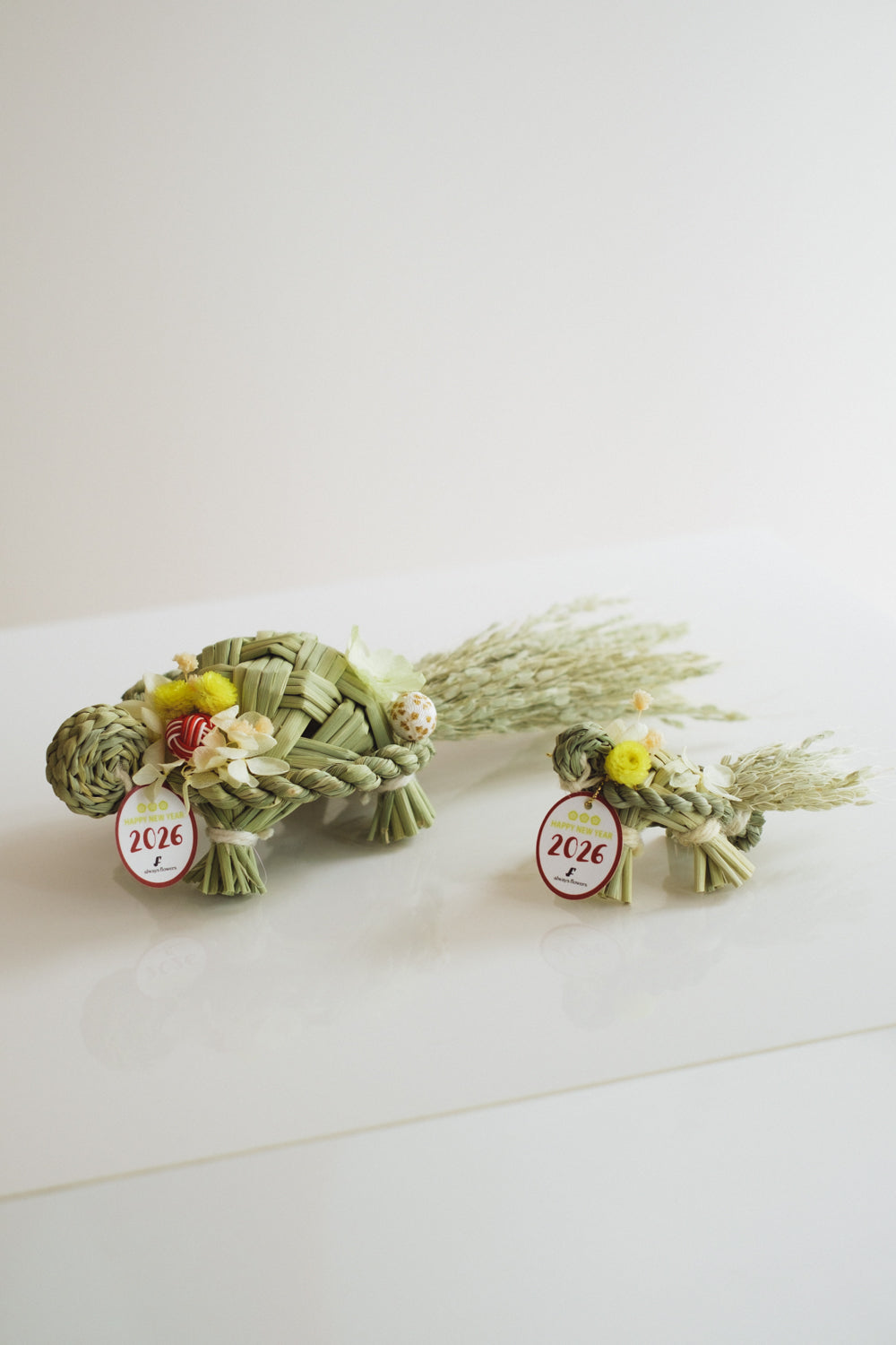 数量限定2026・SHIMEKAZARI◆しめ飾り　OMEKASHI KAME／ドライ＆プリザーブドフラワー