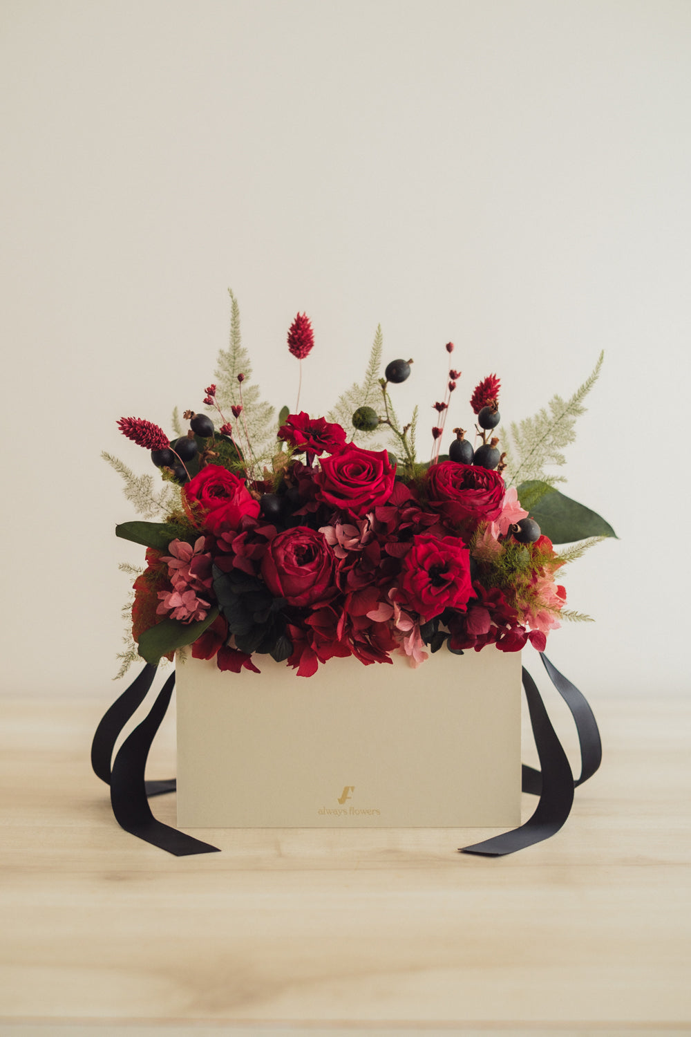 ◆NEW◆Flower BAG No.1／フラワーバッグアレンジ　ローズロマンス／プリザーブド＆ドライフラワー