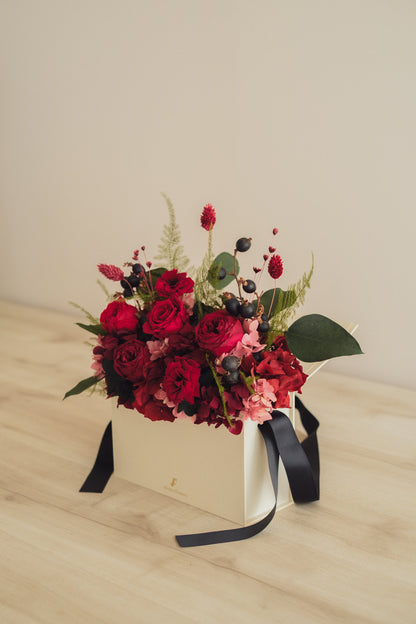 ◆NEW◆Flower BAG No.1／フラワーバッグアレンジ　ローズロマンス／プリザーブド＆ドライフラワー