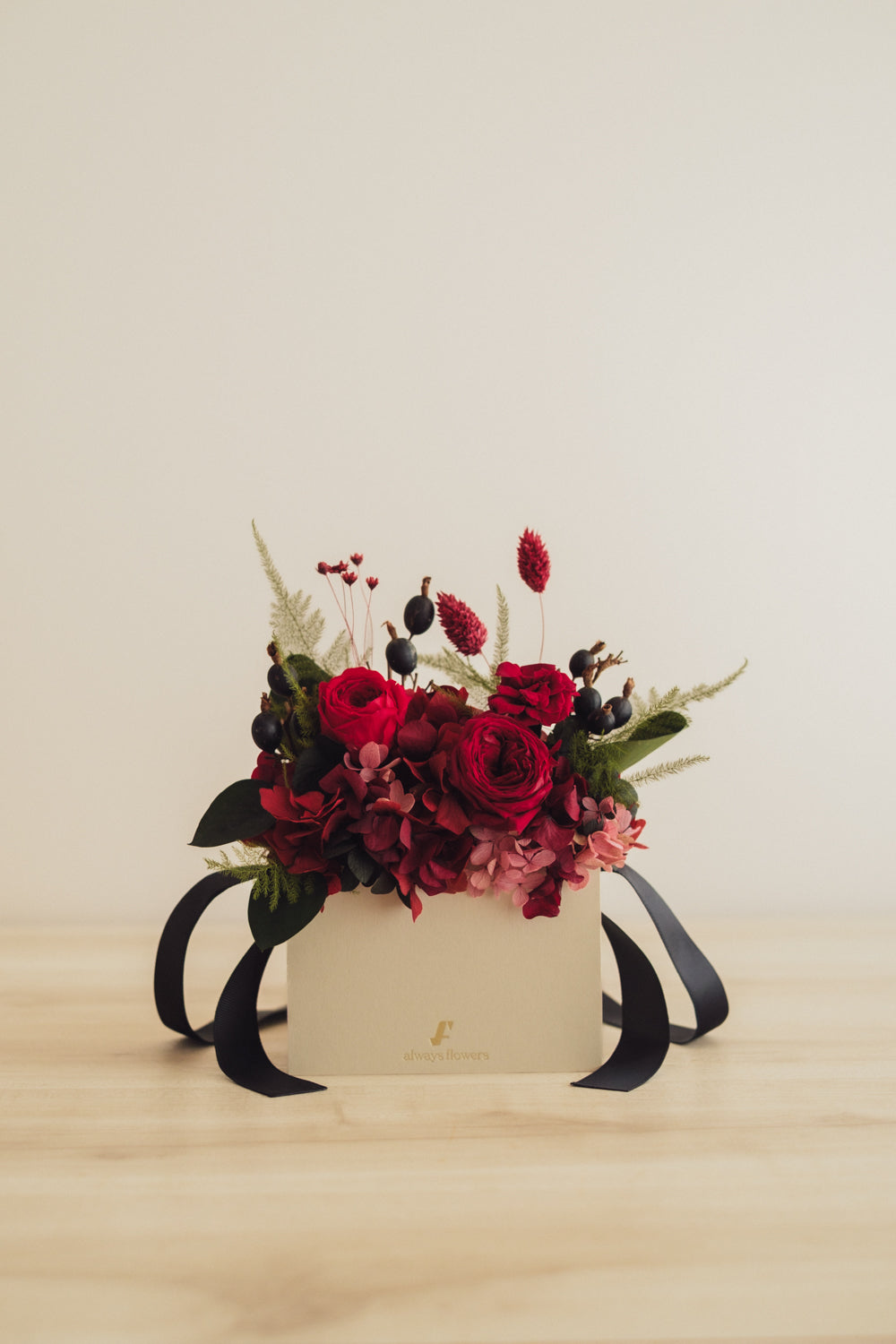 ◆NEW◆Flower BAG No.1／フラワーバッグアレンジ　ローズロマンス／プリザーブド＆ドライフラワー