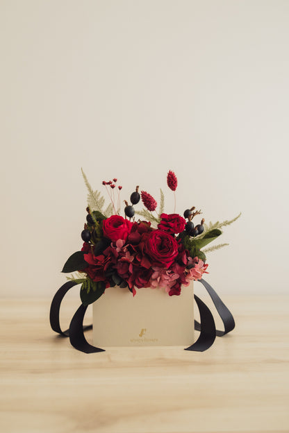 ◆NEW◆Flower BAG No.1／フラワーバッグアレンジ　ローズロマンス／プリザーブド＆ドライフラワー