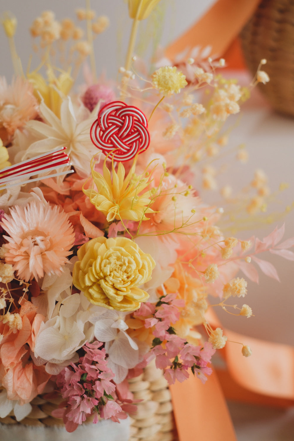 ◆ニューイヤーデザイン◆Flower BAG No.2／フラワーバッグアレンジ　ジョイフルドロップ／ドライ&amp;プリザーブドフラワー