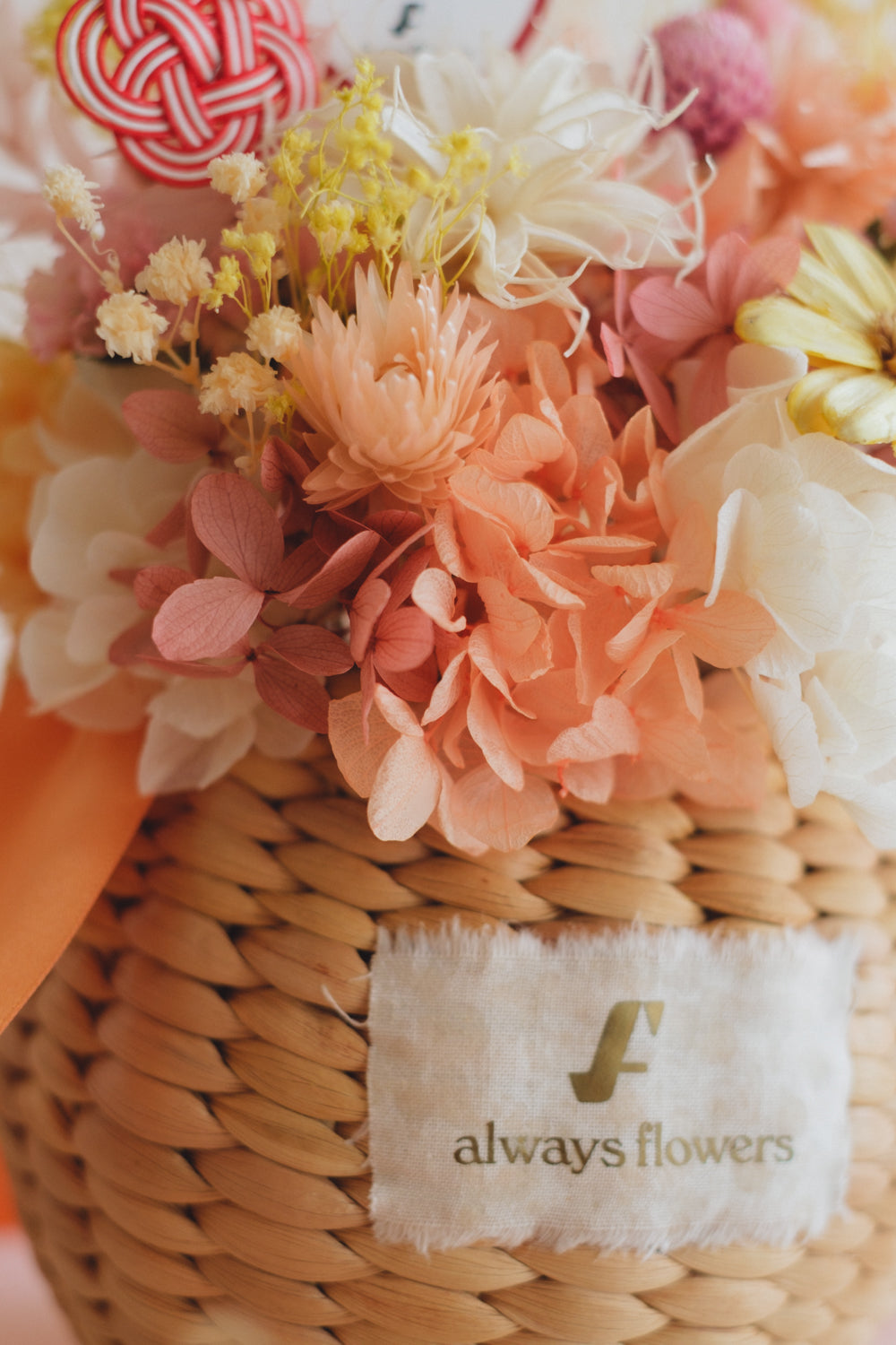 ◆ニューイヤーデザイン◆Flower BAG No.2／フラワーバッグアレンジ　ジョイフルドロップ／ドライ&amp;プリザーブドフラワー