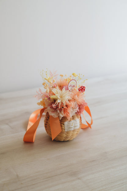 ◆ニューイヤーデザイン◆Flower BAG No.2／フラワーバッグアレンジ　ジョイフルドロップ／ドライ&amp;プリザーブドフラワー