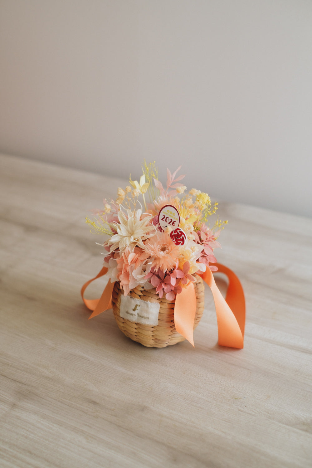 ◆ニューイヤーデザイン◆Flower BAG No.2／フラワーバッグアレンジ　ジョイフルドロップ／ドライ&amp;プリザーブドフラワー