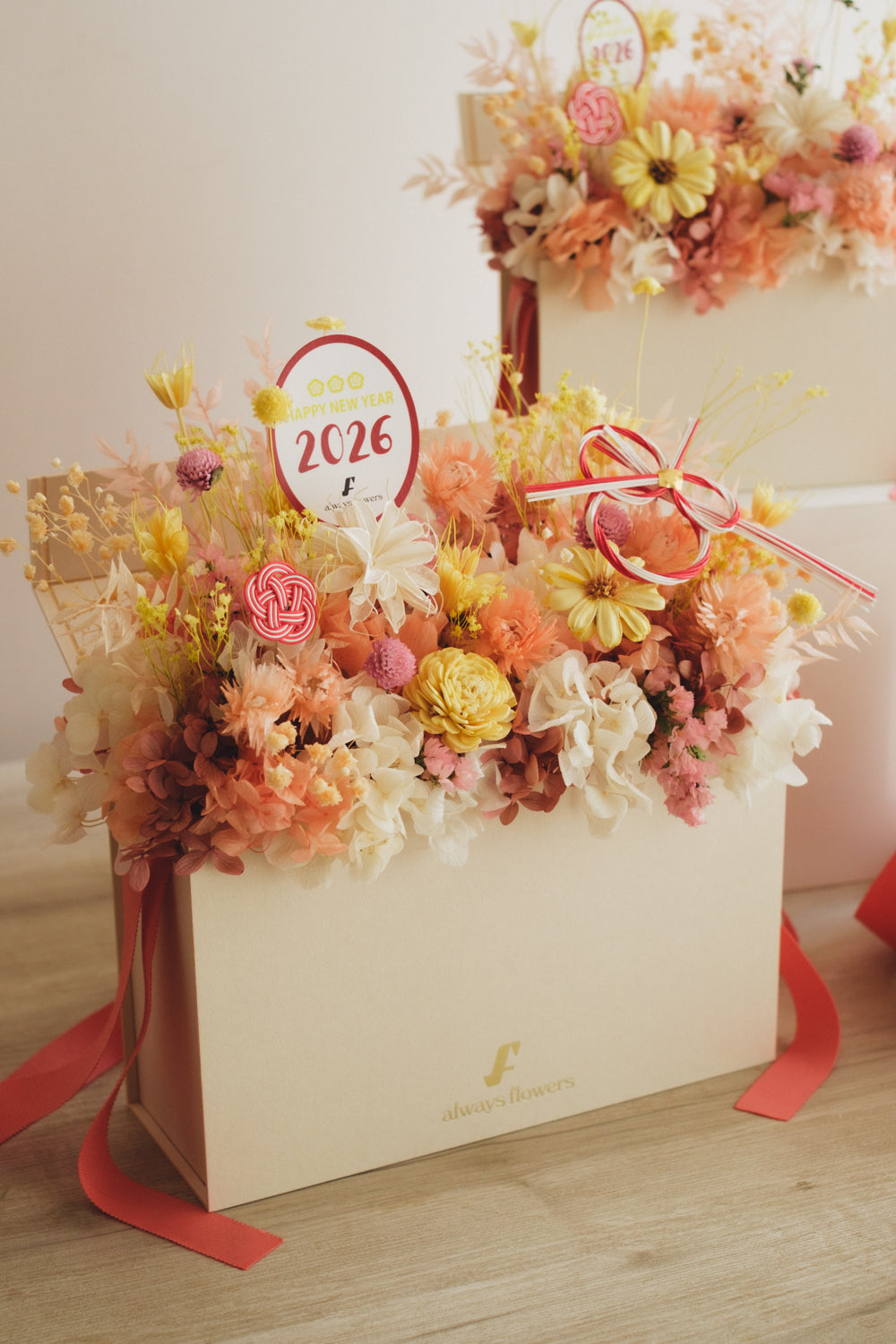 ◆ニューイヤーデザイン◆Flower BAG No.1／フラワーバッグアレンジ　ハピネスドロップ／ドライ&amp;プリザーブドフラワー