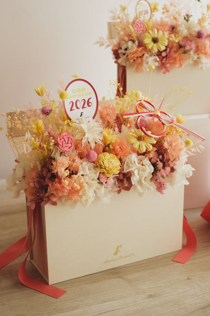 ◆ニューイヤーデザイン◆Flower BAG No.1／フラワーバッグアレンジ　ハピネスドロップ／ドライ&amp;プリザーブドフラワー