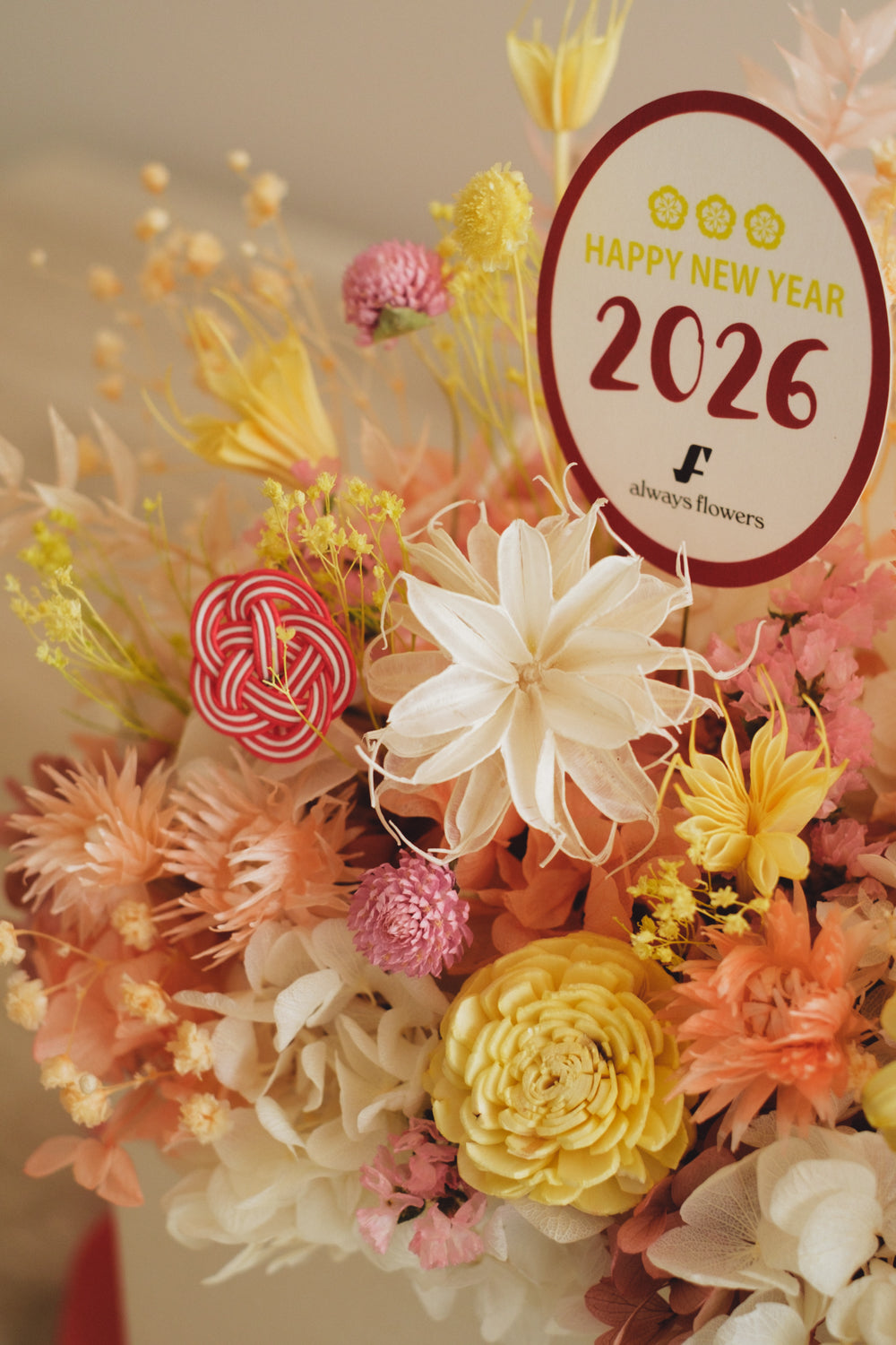 ◆ニューイヤーデザイン◆Flower BAG No.1／フラワーバッグアレンジ　ハピネスドロップ／ドライ&amp;プリザーブドフラワー