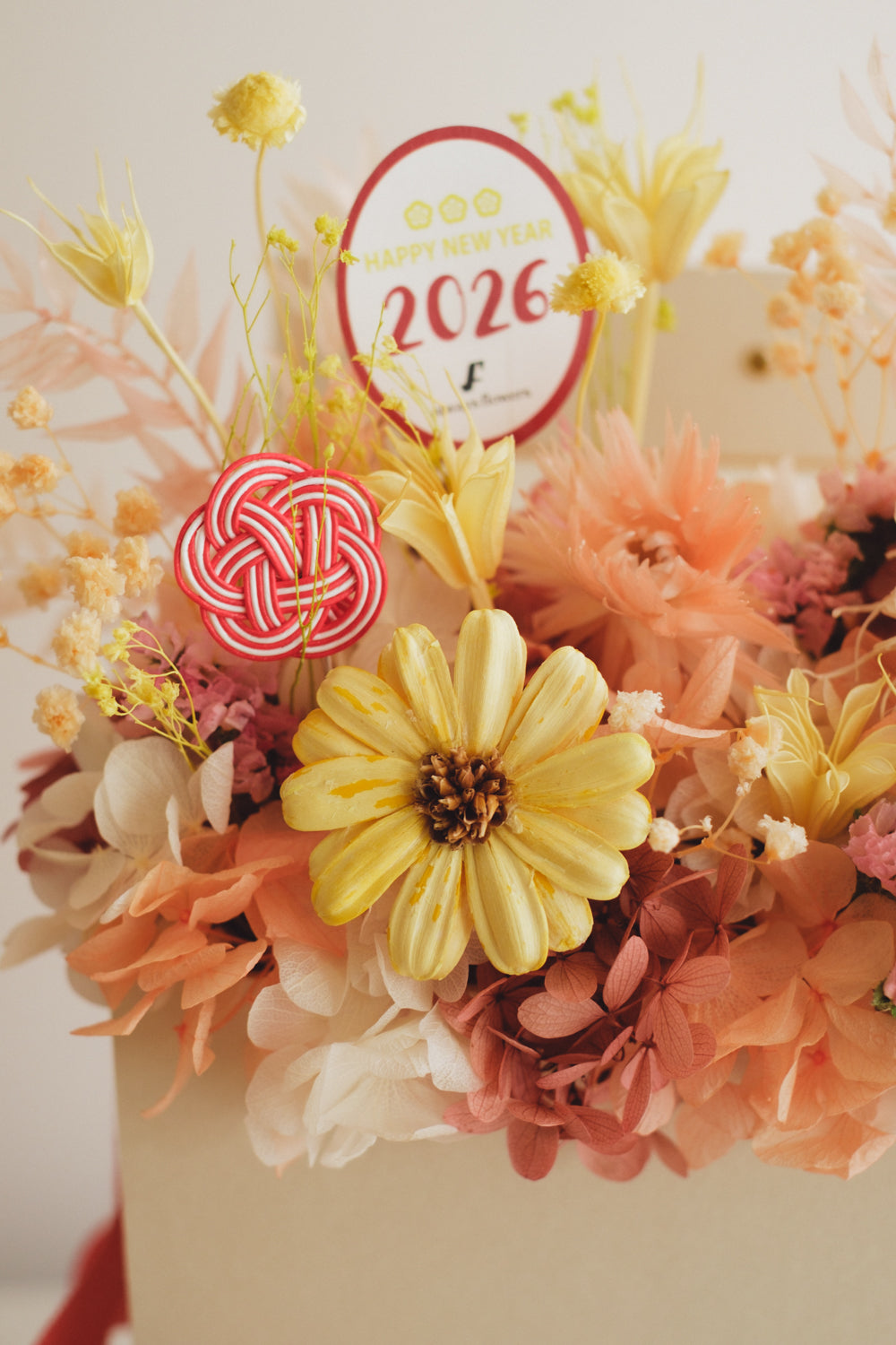 ◆ニューイヤーデザイン◆Flower BAG No.1／フラワーバッグアレンジ　ハピネスドロップ／ドライ&amp;プリザーブドフラワー