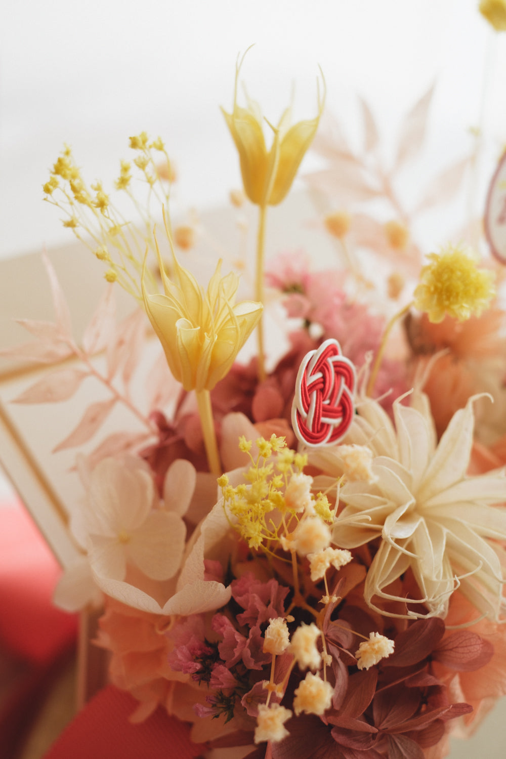 ◆ニューイヤーデザイン◆Flower BAG No.1／フラワーバッグアレンジ　ハピネスドロップ／ドライ&amp;プリザーブドフラワー