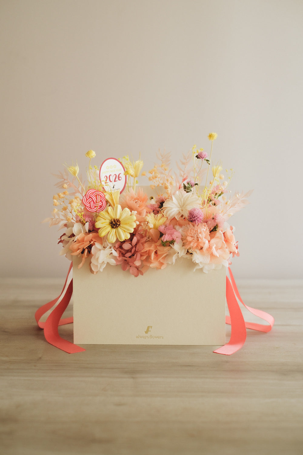 ◆ニューイヤーデザイン◆Flower BAG No.1／フラワーバッグアレンジ　ハピネスドロップ／ドライ&amp;プリザーブドフラワー