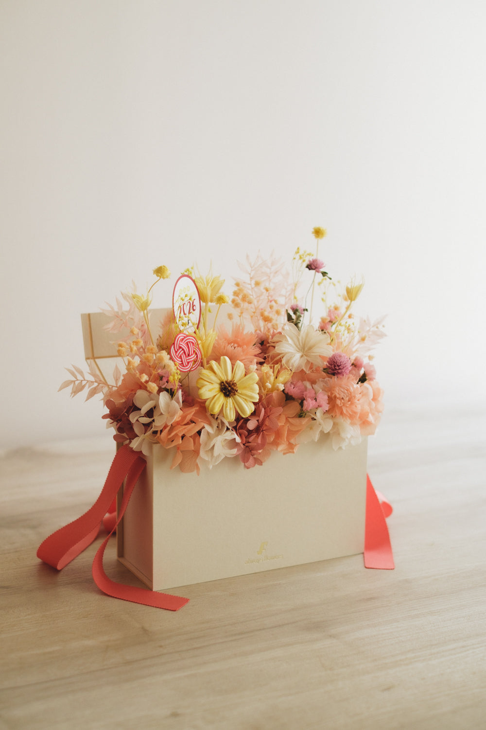 ◆ニューイヤーデザイン◆Flower BAG No.1／フラワーバッグアレンジ　ハピネスドロップ／ドライ&amp;プリザーブドフラワー