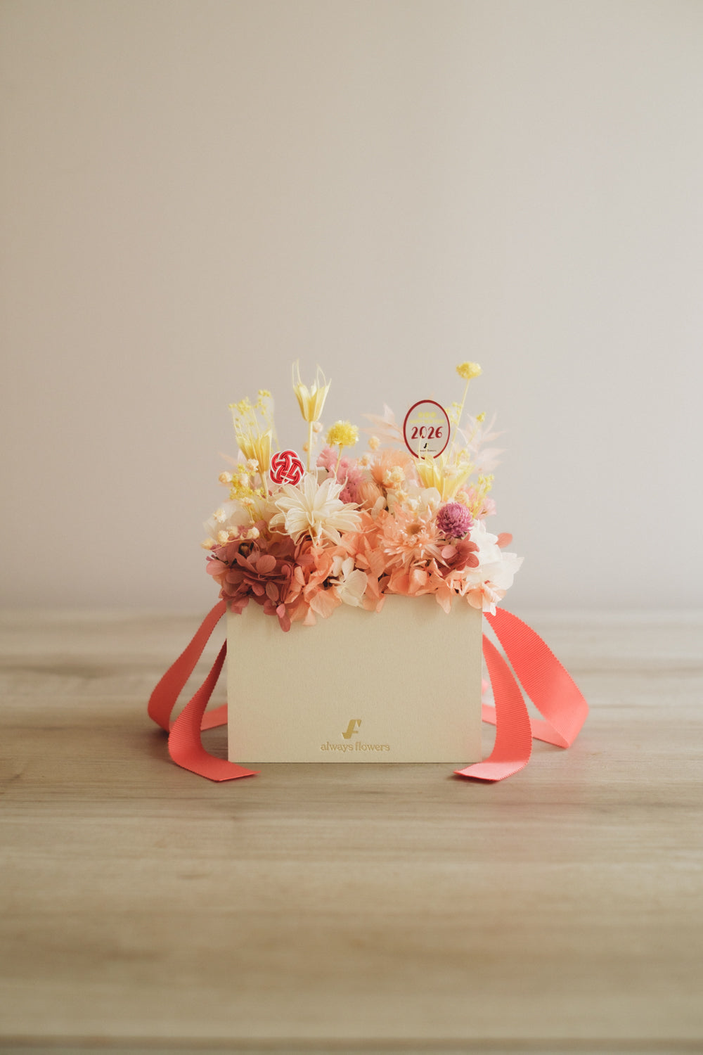 ◆ニューイヤーデザイン◆Flower BAG No.1／フラワーバッグアレンジ　ハピネスドロップ／ドライ&amp;プリザーブドフラワー