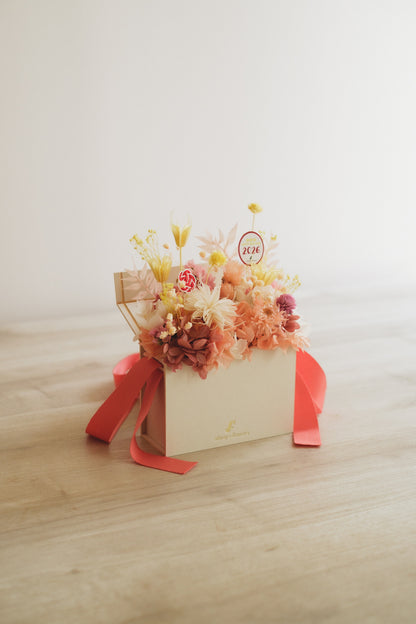 ◆ニューイヤーデザイン◆Flower BAG No.1／フラワーバッグアレンジ　ハピネスドロップ／ドライ&amp;プリザーブドフラワー