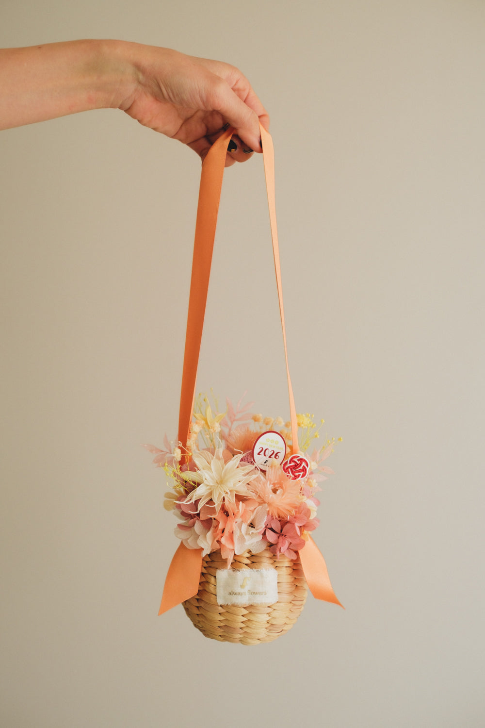 ◆ニューイヤーデザイン◆Flower BAG No.2／フラワーバッグアレンジ　ジョイフルドロップ／ドライ&amp;プリザーブドフラワー