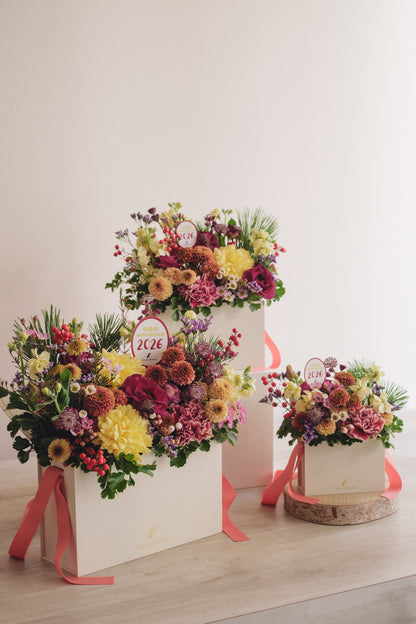 ◆12/27-1/21お届け限定◆Flower BAG No.1／フラワーバッグアレンジ　AKANE／生花