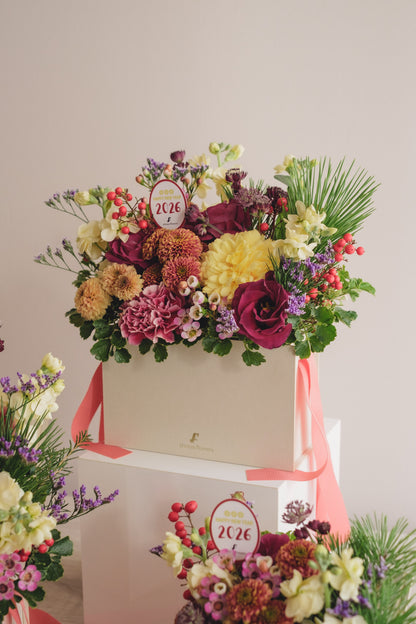 ◆12/27-1/21お届け限定◆Flower BAG No.1／フラワーバッグアレンジ　AKANE／生花